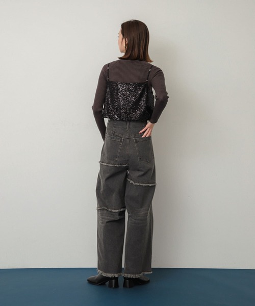 SENSE OF PLACE by URBAN RESEARCH（センスオブプレイスバイアーバンリサーチ）の「スパンコールホックビスチェ（その他トップス・レディース・ブラック/グレー・ONE）」の19枚目の写真