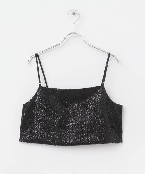 SENSE OF PLACE by URBAN RESEARCH（センスオブプレイスバイアーバンリサーチ）の「スパンコールホックビスチェ（その他トップス・レディース・ブラック/グレー・ONE）」の7枚目の写真