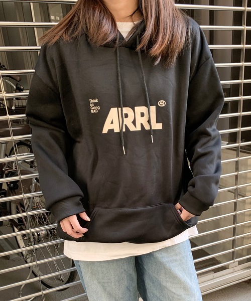 SHEPP（シープ）の「裏起毛 ロゴ ビッグサイズ パーカー（パーカー・レディース・グレー/ブラック・M/L）」の19枚目の写真
