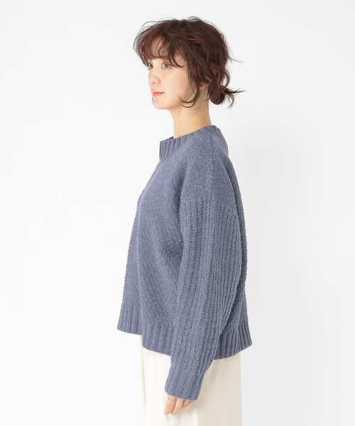 studio CLIP（スタディオクリップ）の「5ゲージシャギーモールキーネックプルオーバー（ニット/セーター・レディース・イエロー/ライトグレー/ブルー・FREE）」の16枚目の写真