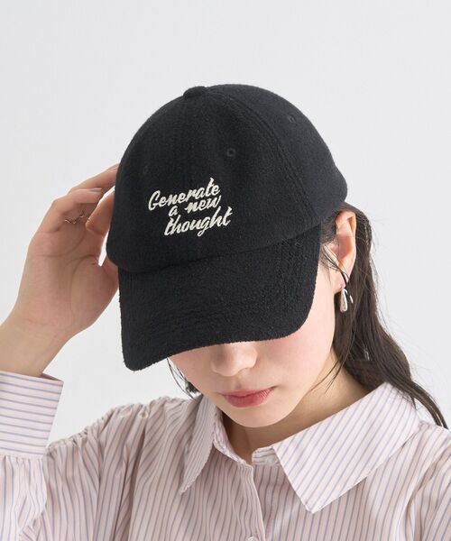 earth music&ecology(アースミュージックアンドエコロジー)の「メッセージ刺繍パイルキャップ(キャップ・レディース・ピンク/アイボリー/ブラック/ライトブルー・FREE)」の7枚目の写真