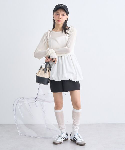 earth music&ecology(アースミュージックアンドエコロジー)の「メッセージ刺繍パイルキャップ(キャップ・レディース・ピンク/アイボリー/ブラック/ライトブルー・FREE)」の12枚目の写真