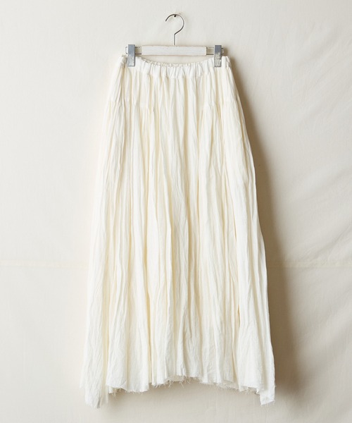 suzuki takayuki（スズキタカユキ）の「long skirt（スカート・レディース・オレンジ系その他/オフホワイト・FREE）」の2枚目の写真