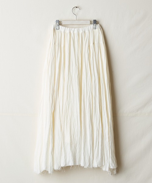 suzuki takayuki（スズキタカユキ）の「long skirt（スカート・レディース・オレンジ系その他/オフホワイト・FREE）」の4枚目の写真