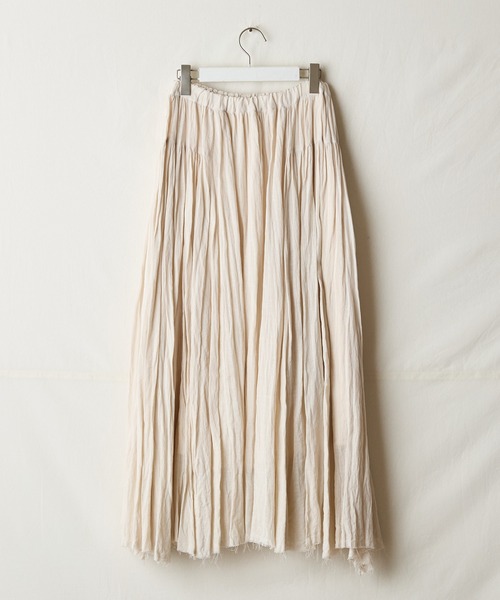 suzuki takayuki（スズキタカユキ）の「long skirt（スカート・レディース・オレンジ系その他/オフホワイト・FREE）」の5枚目の写真