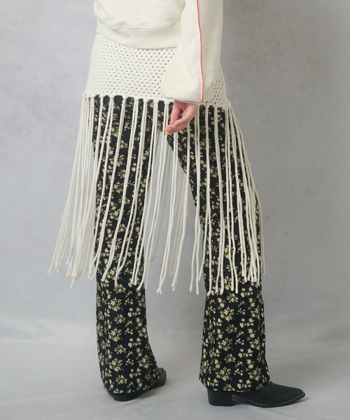 Lull(ルル)の「【Lull / ルル】フリンジスカート(レイヤード用)(スカート・レディース・チャコール/モカ/オフホワイト・ONESIZE)」の19枚目の写真