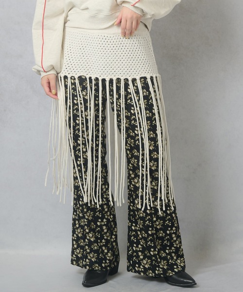 Lull(ルル)の「【Lull / ルル】フリンジスカート(レイヤード用)(スカート・レディース・チャコール/モカ/オフホワイト・ONESIZE)」の17枚目の写真