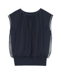 チュールレイヤードTシャツ