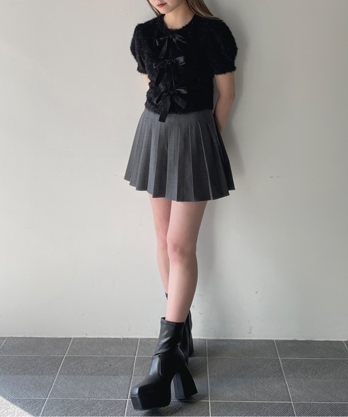 one way(ワンウェイ)の「フェザーリボンカーディガン(カーディガン/ボレロ・レディース・ブラック/グレー/ホワイト・FREE)」の10枚目の写真