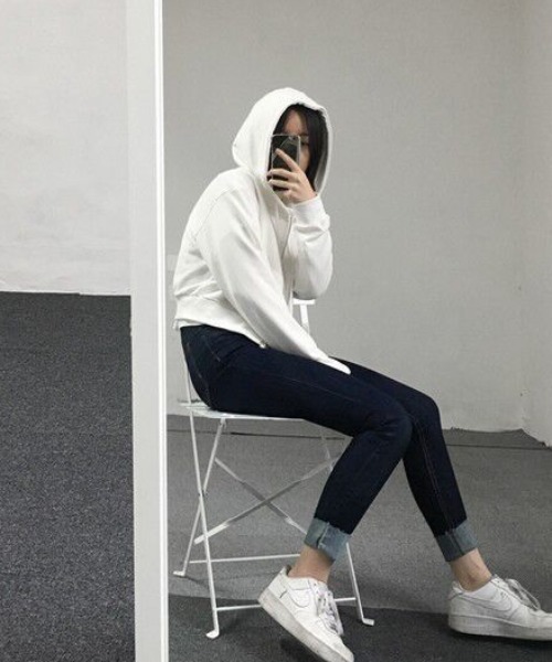 Per sist ence(パーシエンス)の「ショート丈ZIPパーカー(パーカー・レディース・ブラック/ホワイト・X-LARGE/SMALL/MEDIUM/LARGE)」の9枚目の写真