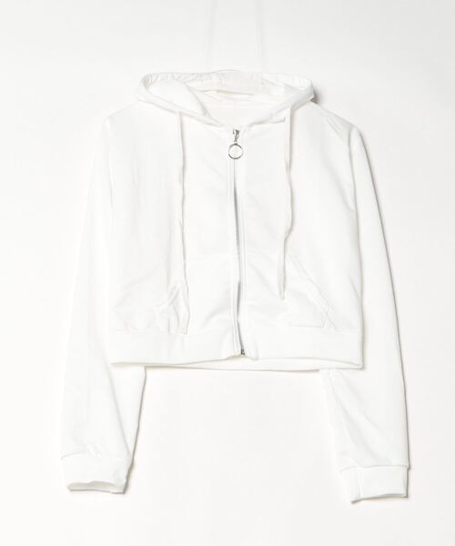 Per sist ence(パーシエンス)の「ショート丈ZIPパーカー(パーカー・レディース・ブラック/ホワイト・X-LARGE/SMALL/MEDIUM/LARGE)」の14枚目の写真
