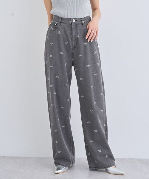 earth music&ecology（アースミュージックアンドエコロジー）の「リボンプリントデニムパンツ（デニムパンツ・レディース・ライトグレー/ライトインディゴブルー・S/M）」の21枚目の写真