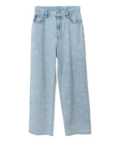 earth music&ecology（アースミュージックアンドエコロジー）の「リボンプリントデニムパンツ（デニムパンツ・レディース・ライトグレー/ライトインディゴブルー・S/M）」の19枚目の写真