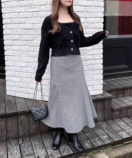 INGNI（イング）の「【WEB限定】バックレースアップマーメイドスカート（スカート・レディース・チャコールグレー/ブラック系その他3/ブラック/サックスブルー/ライトベージュ/ピンク/ボルドー/ブラウン/ブラウン系その他2/その他11/ホワイト系その他/ブラウン系4/イエロー系・M/L）」の22枚目の写真