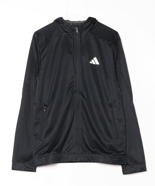 adidas(アディダス)の「アディダス adidas トレーニング エッセンシャルズ カモ フルジップフーディー(ジャージ・メンズ・ブラック・M/L/LL/3L)」の1枚目の写真