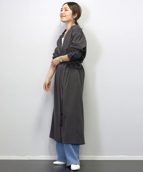 Aletta vita(アレッタビータ)の「エステルスパンベルト付シャツワンピース(ワンピース・レディース・ベージュ系その他/ブラウン/ブラック・FREE)」の1枚目の写真