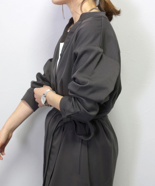 Aletta vita(アレッタビータ)の「エステルスパンベルト付シャツワンピース(ワンピース・レディース・ベージュ系その他/ブラウン/ブラック・FREE)」の11枚目の写真