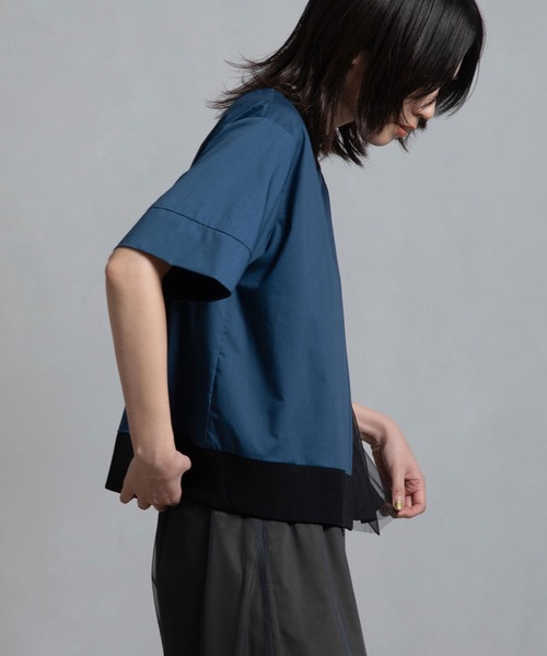 MARECHAL TERRE(マルシャルテル)の「リブチュールトップス(Tシャツ/カットソー・レディース・ブルー系その他/カーキ/ブラック/アイボリー・MEDIUM)」の8枚目の写真