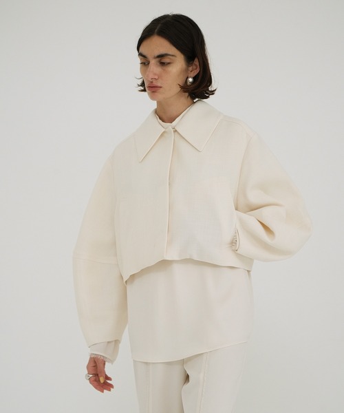 ジャケット・アウター CLANE COCOON SLEEVE SHORT JACKET セール】【CLANE/クラネ】COCOON SLEEVE SHORT JACKET/コクーン