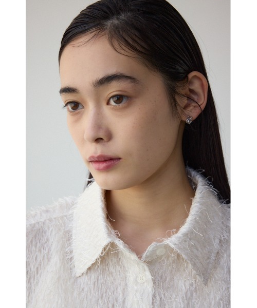 AZUL by moussy(アズールバイマウジー)の「クロスリングプチピアス(ピアス(両耳用)・レディース・ゴールド系その他/シルバー・FREE)」の4枚目の写真