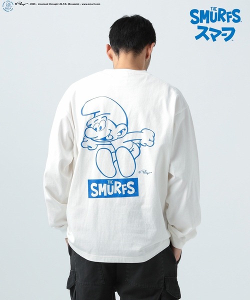 BAYFLOW(ベイフロー)の「【THE SMURFS/スマーフ】プリント長袖Tシャツ(Tシャツ/カットソー・メンズ・ホワイト/ブルー/チャコール・LARGE/MEDIUM)」の3枚目の写真