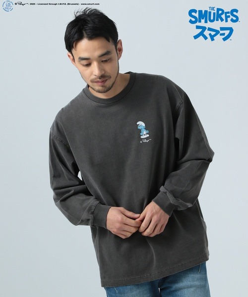 セール】【THE SMURFS/スマーフ】プリント長袖Tシャツ（Tシャツ