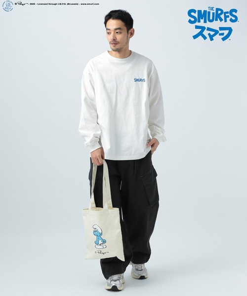 BAYFLOW(ベイフロー)の「【THE SMURFS/スマーフ】プリント長袖Tシャツ(Tシャツ/カットソー・メンズ・ホワイト/ブルー/チャコール・LARGE/MEDIUM)」の8枚目の写真