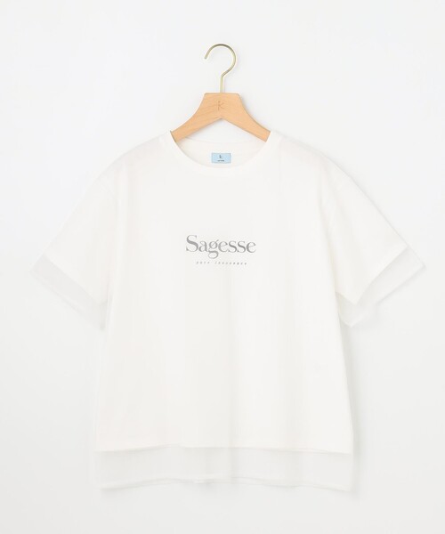 組曲（クミキョク）の「チュールロゴ Ｔシャツ（Tシャツ/カットソー・レディース・アイボリー系/ブラック系・3/2）」の9枚目の写真