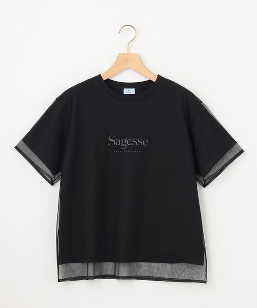 組曲（クミキョク）の「チュールロゴ Ｔシャツ（Tシャツ/カットソー・レディース・アイボリー系/ブラック系・3/2）」の10枚目の写真