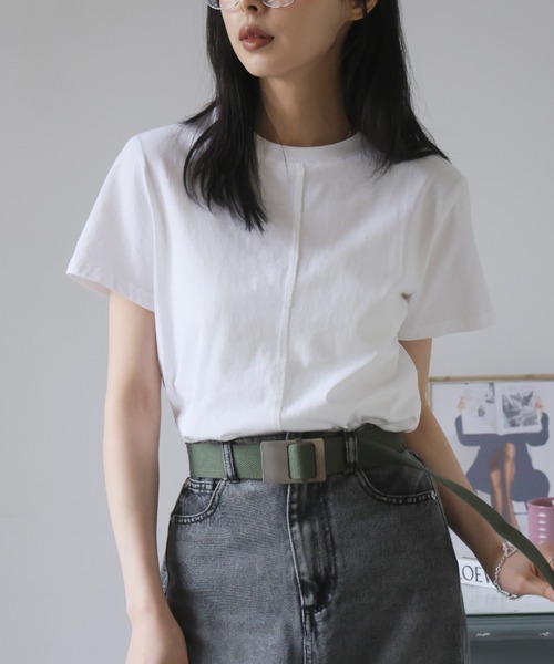 Ulysses(ユリシス)の「センターシームデザインTシャツ(Tシャツ/カットソー・レディース・ホワイト/ブラック/グレー・F)」の13枚目の写真