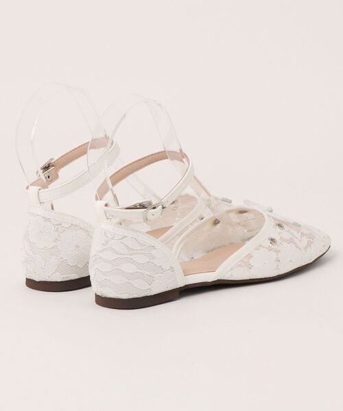 TINA：JOJUN（ティーナジョジュン）の「リボン付き レースバレエシューズ TINA：JOJUN（バレエシューズ・レディース・アイボリー/ピンク・S/M/L）」の12枚目の写真