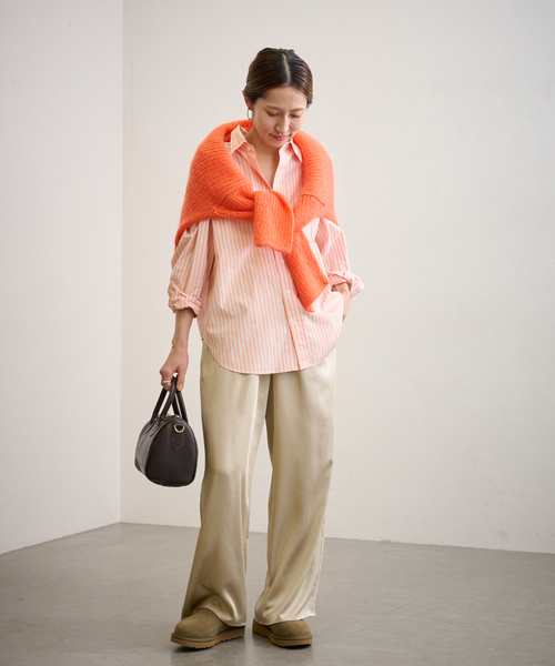 FRAMeWORK（フレームワーク）の「≪追加≫カラーストライプREG-SHT 2（シャツ/ブラウス・レディース・オレンジ/イエロー/レッド/ブルー・FREE）」の8枚目の写真