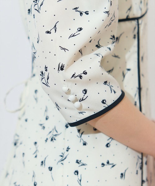 WILLSELECTION（ウィルセレクション）の「フラワードットパイピングフレアワンピース（ワンピース・レディース・ブラック系その他/ホワイト系その他/レッド系その他・FREE）」の21枚目の写真