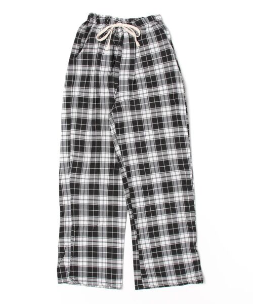urge：（アージコロン ）の「【URGE：】タータンチェック柄 バギー イージー パンツ（その他パンツ・レディース・ブラック・X-LARGE/LARGE/MEDIUM/SMALL）」の2枚目の写真