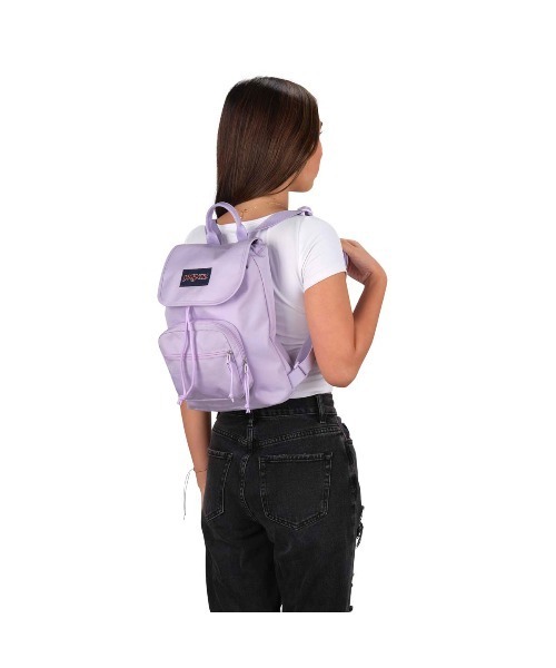 JANSPORT(ジャンスポーツ)の「JANSPORT HIGHLANDS MINI PACK(ジャンスポーツ ハイランズミニパック)(バックパック/リュック・メンズ・ホワイト系/パープル系・FREE)」の2枚目の写真