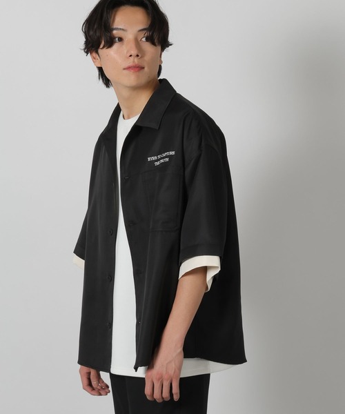 LAKOLE(ラコレ)の「レイヤード刺繍半袖シャツ / 326955(シャツ/ブラウス・メンズ・ホワイト/グリーン/ブラック・MEDIUM/LARGE)」の8枚目の写真