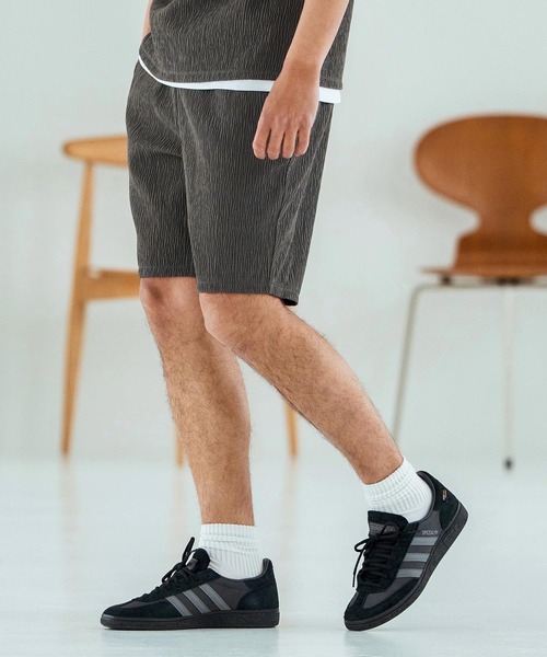 Magine(マージン)の「mp13472-Textured Jacquard Fabric Short Pants ショートパンツ(その他パンツ・メンズ・ブラック/ホワイト/チャコール・44/46/48)」の18枚目の写真