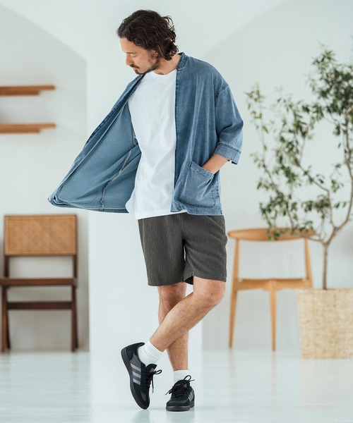 Magine(マージン)の「mp13472-Textured Jacquard Fabric Short Pants ショートパンツ(その他パンツ・メンズ・ブラック/ホワイト/チャコール・44/46/48)」の15枚目の写真