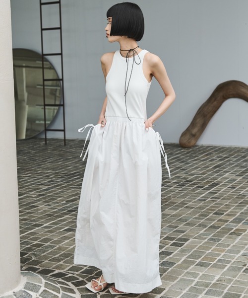 AIC.（エーアイシー）の「パッド付きアメスリコンビワンピース（ワンピース・レディース・オフホワイト/ブラック・FREE）」の2枚目の写真