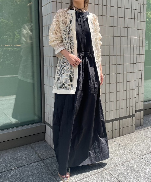 AIC.(エーアイシー)の「パッド付きアメスリコンビワンピース(ワンピース・レディース・オフホワイト/ブラック・FREE)」の8枚目の写真