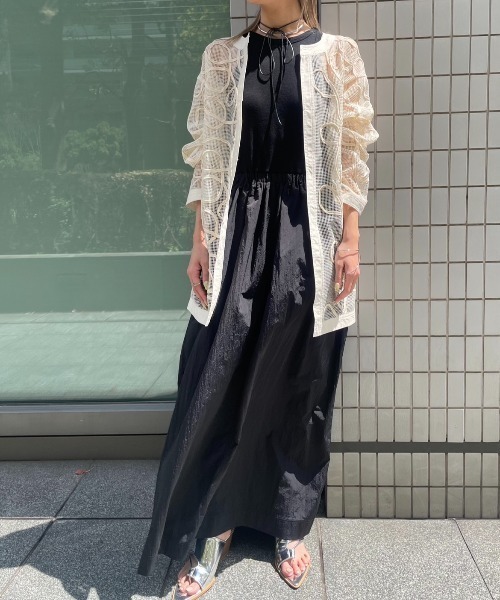 AIC.(エーアイシー)の「パッド付きアメスリコンビワンピース(ワンピース・レディース・オフホワイト/ブラック・FREE)」の7枚目の写真