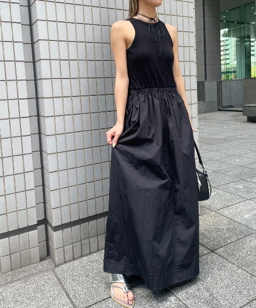 AIC.(エーアイシー)の「パッド付きアメスリコンビワンピース(ワンピース・レディース・オフホワイト/ブラック・FREE)」の6枚目の写真