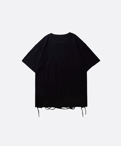 U:UME(ユーム)の「Stylish Damaged T-shirt(Tシャツ/カットソー・メンズ・ブラック/ホワイト/グレー・LARGE/MEDIUM/X-LARGE)」の2枚目の写真