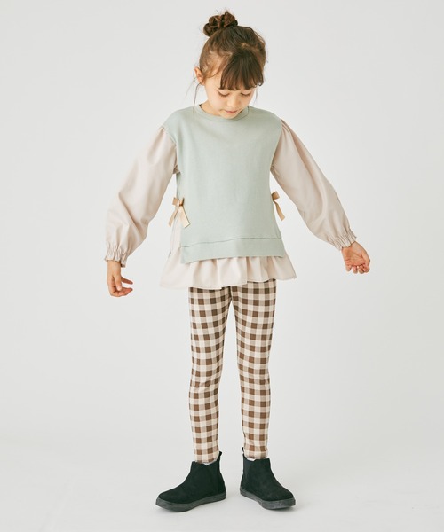 ever closet（エバークローゼット）の「総柄レギンス（レギンス/スパッツ・キッズ・モカ/チャコール/ブルー系その他/グレー系その他2/ネイビー/ホワイト系その他/ブラウン系その他/グレー系その他/ブラウン系その他4/ブラウン系その他6/ブラウン系その他7/オレンジ系1/ブラック系その他/ホワイト/グレー/ブラック系その他2・80ｃｍ/90cm/100cm/110cm/120cm/130cm/140cm/150cm）」の22枚目の写真