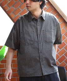 小格子チェックショートレングスシャツ