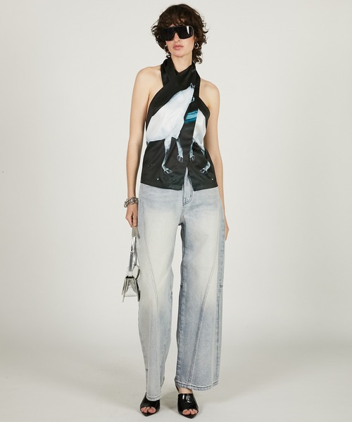 PRANK PROJECT（プランクプロジェクト）の「【Pre-Order】カーブラインデニム / Curve Line Denim（デニムパンツ・レディース・ブラウン/ブルー/ライトブルー・36/38）」の22枚目の写真