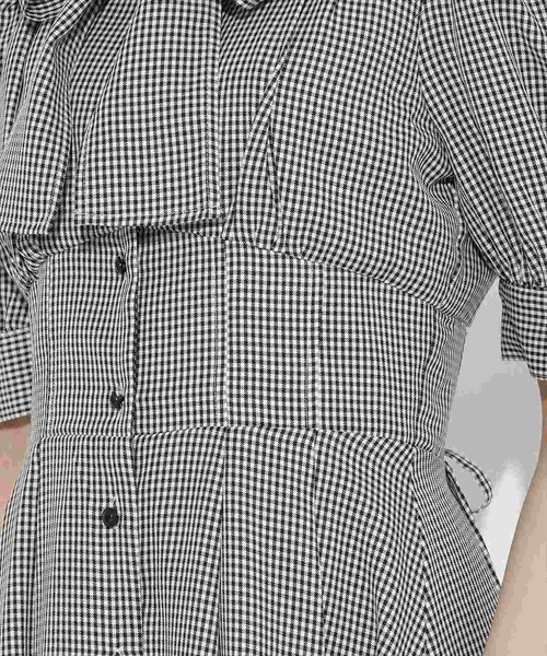 WILLSELECTION(ウィルセレクション)の「リボンタイコルセットシャツワンピース(ワンピース・レディース・オフホワイト/サックスブルー/ネイビー/ブラック系その他・FREE)」の12枚目の写真