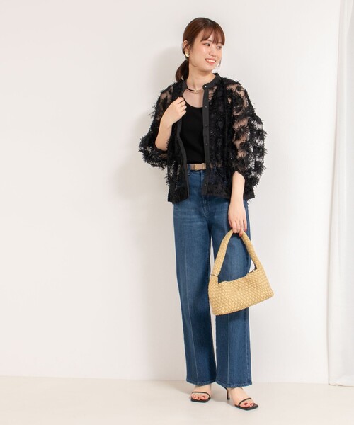 ヴェロフォンナ　新品タグ付き フラワーシアーブラウス ネイビー2025SS ヴェロフォンナ 新品タグ付き フラワーシアーブラウス ネイビー