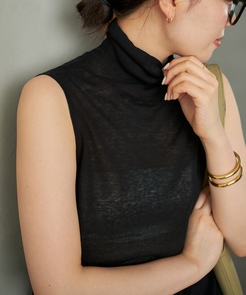 plage Fur Nuance プルオーバー　パープル セール】silk/linen nuance プルオーバー（ニット/セーター