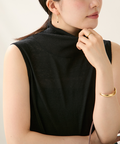 Plage silk/linen nuance プルオーバー　ブラック プラージュ Plage silk/linen nuance プルオーバー （ブラック
